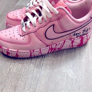 Custom Low Life Barbie Pink Nike Air Force 1’s
